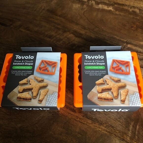 Tovolo Plane & Clouds Sandwich Shaper, Kid-Friendly, Dishwasher Safe-2 shapers - Picture 5 of 5